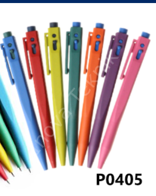 P0405 Algılanabilir Askılı Ucu Açılır - Kapanır Tükenmez Kalem - Yuvarlanmaz dayanıklı tasarım