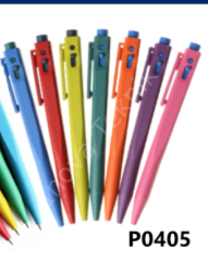 P0405 Algılanabilir Askılı Ucu Açılır - Kapanır Tükenmez Kalem - Yuvarlanmaz dayanıklı tasarım