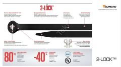 EL1217 Metal Uçlu Çift Taraflı Güçlendirilmiş Kablo Bağı 290x4,5mm Beyaz (100 adet)