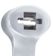 EL1217 Metal Uçlu Çift Taraflı Güçlendirilmiş Kablo Bağı 290x4,5mm Beyaz (100 adet)