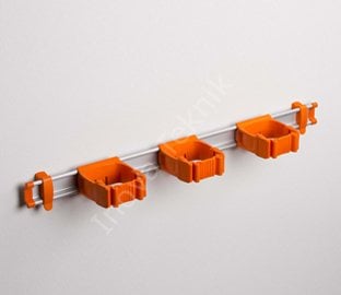 TP5-3-9 P01-54 cm Raylı - 3 Tutuculu Duvara Monte Edilen Çok Amaçlı Tutucu