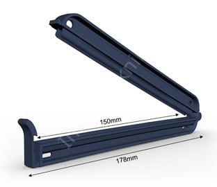 POM150-2 - Algılanabilir Plastik Klips Çubuk (Kapama Uzunluğu 15cm)