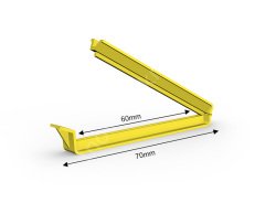 Plastik Klips Çubuk (Kapama Uzunluğu 6 cm)  - PP60 Sarı