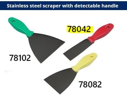 P78042 (2351) Algılanabilir Spatula Tipi Metal Kazıyıcı - 4cm